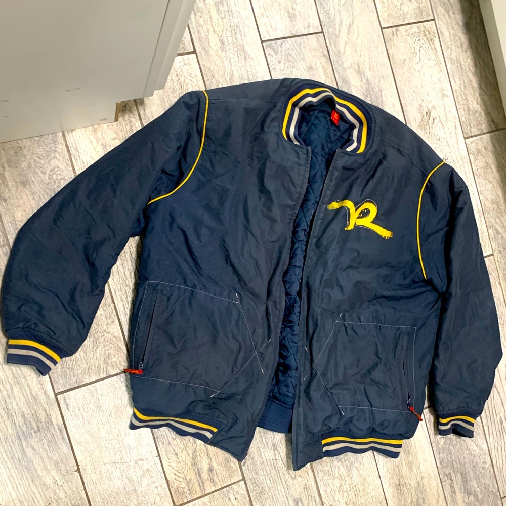 Rocawear Mens Navy/Blue Full Zip Coat